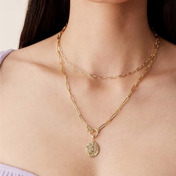NEW 14K Gold Plated Gold Chain Necklace with Pendant - Picture 1 of 3